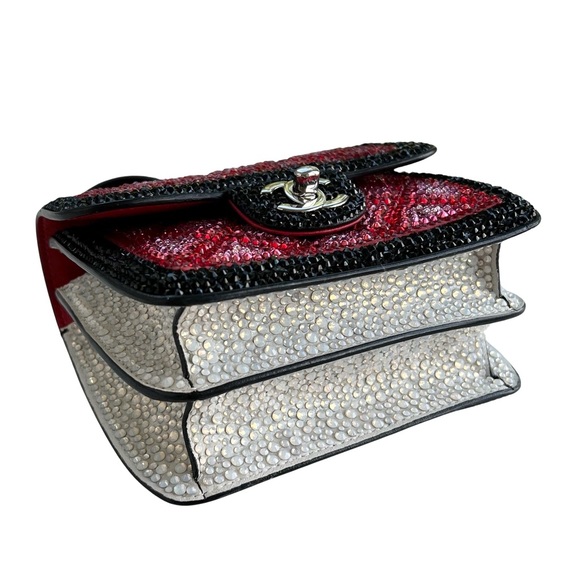Chanel Rare Lambskin Crystal Diamante Mini Flap Bag - Picture 9 of 9